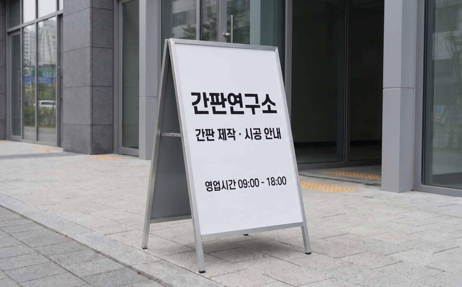 입간판 형태를 보여주는 예시 그림